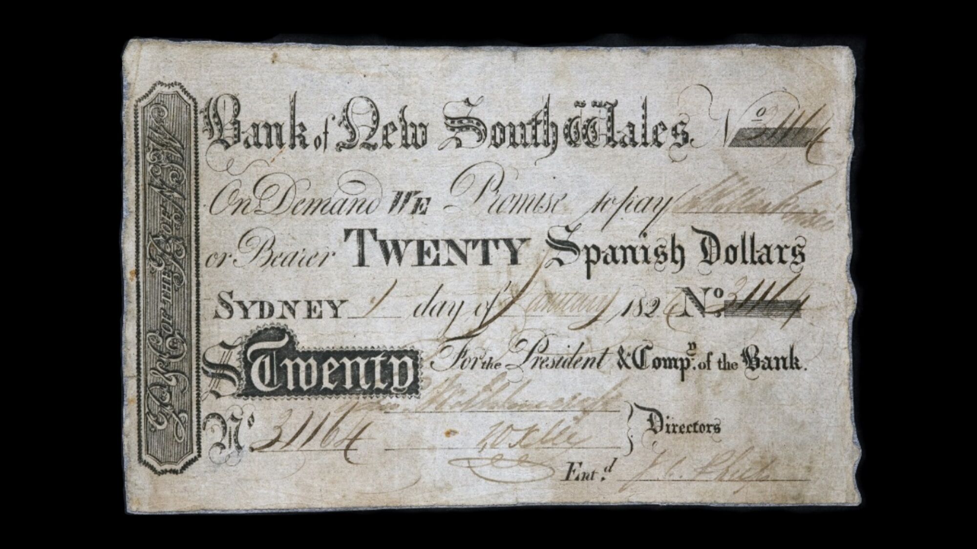 20 Spanish Dollars front view November 2018