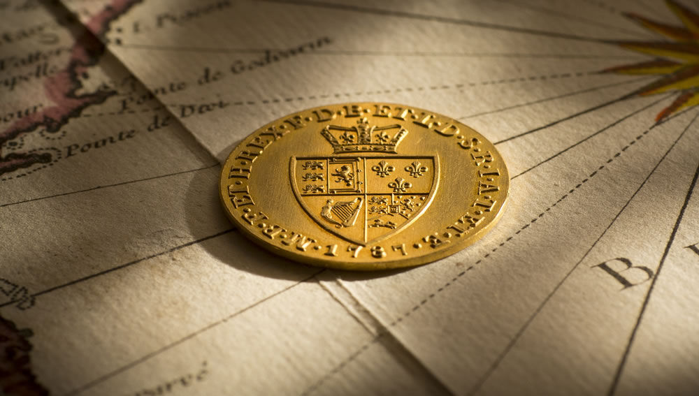1787 Gold Proof Spade Guinea date side 160928-9829