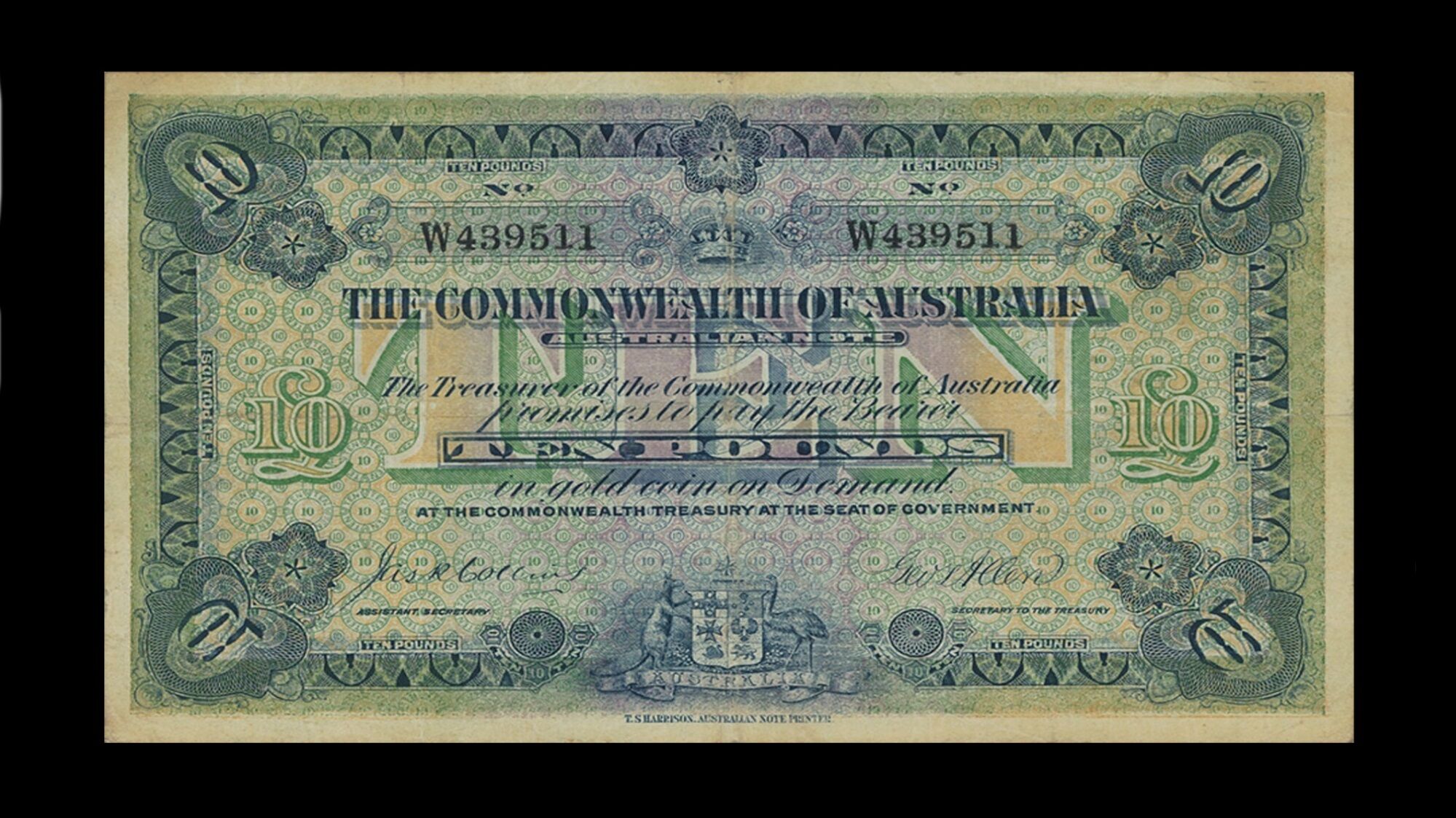 1913 R51 Collins Allen Ten Pounds Front May 2018