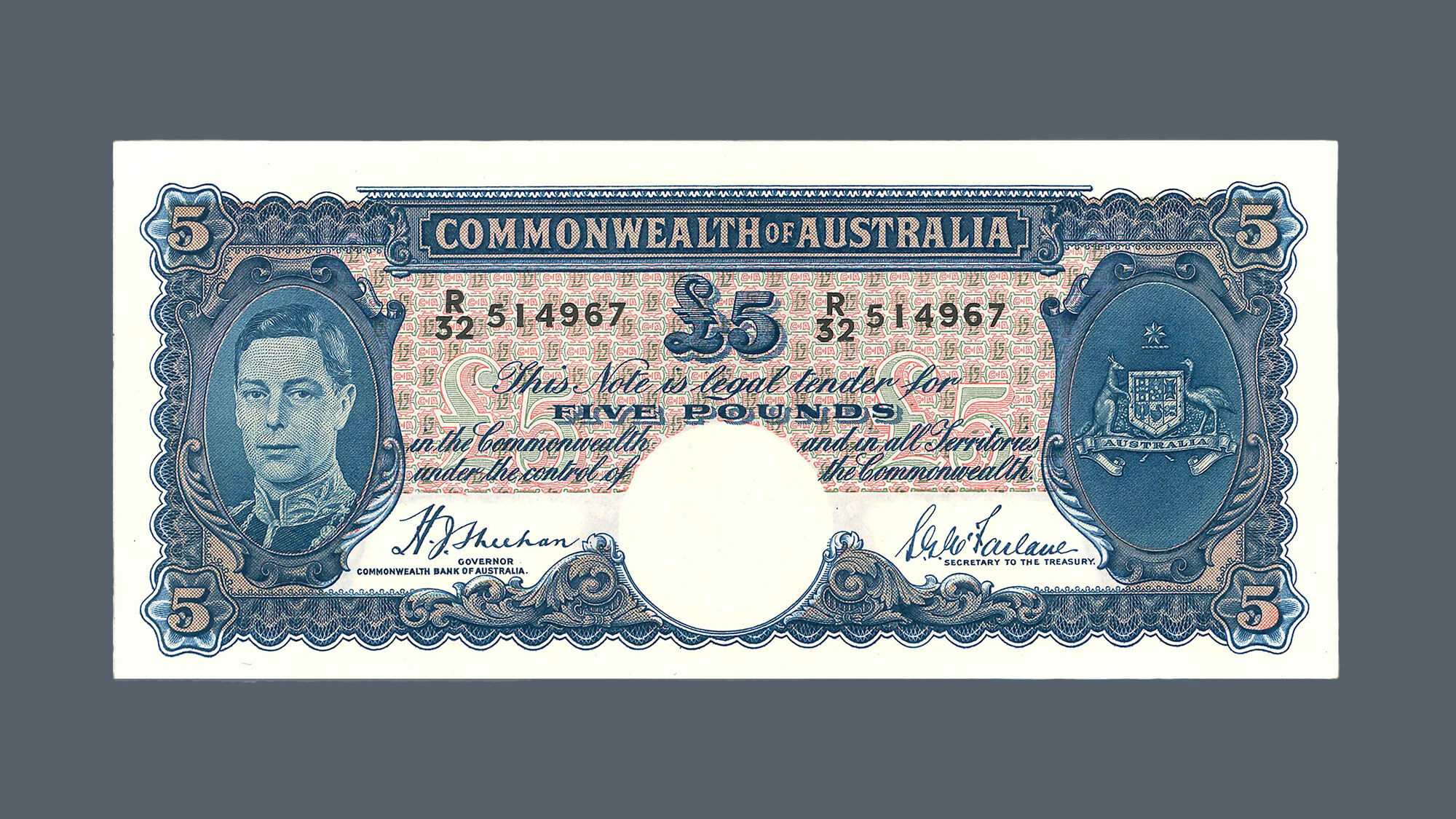 1939-Sheehan-McFarlane-Five-Pounds-FRONT-43729-November-2021