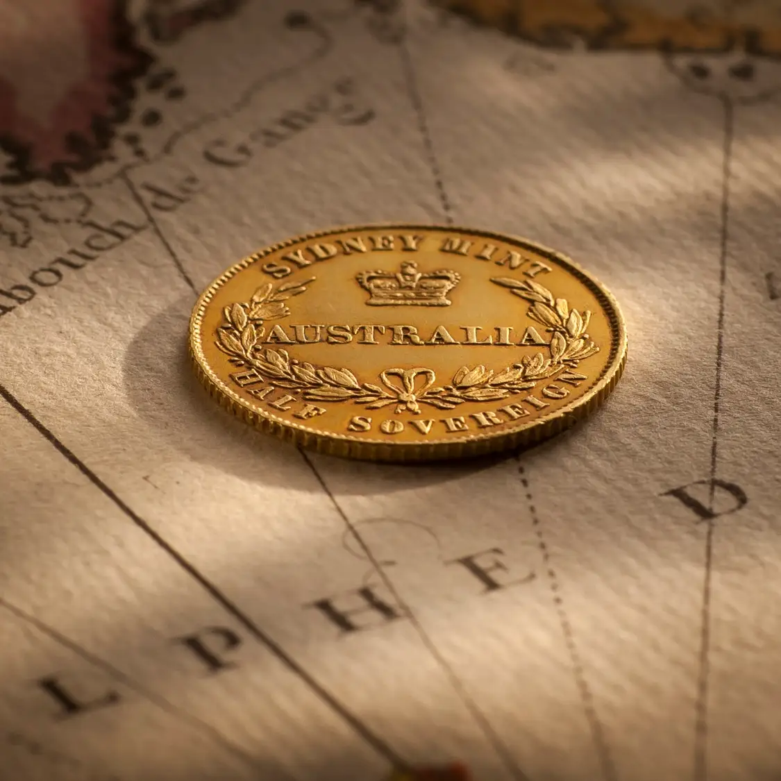 1855 Sydney Mint Half Sovereign Rev
