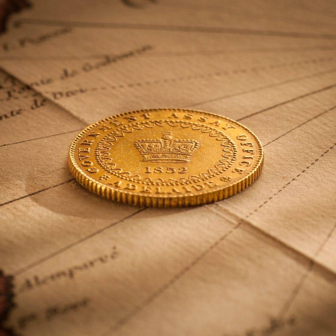 1852 Adelaide Pound Cracked Die about EF Large rev August 2018