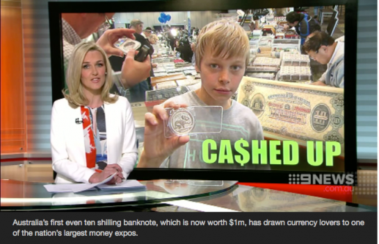 The nation's very first Ten Shillings lures currency lovers to Australia's largest Money Expo.