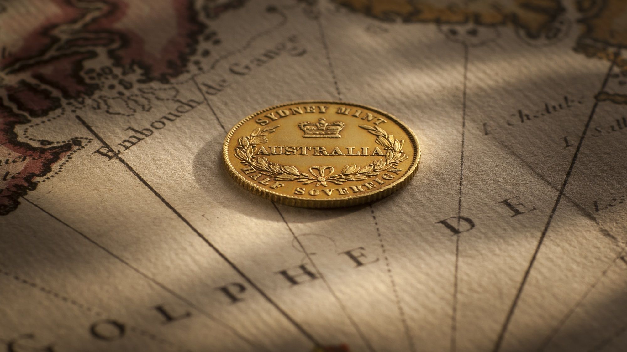 1855 Sydney Mint Half Sovereign Rev