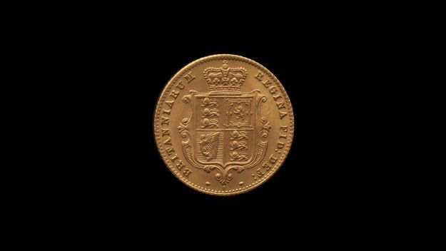 1871 Sydney Mint Half Sovereign YH Shield Brilliant Unc rev B & B October 2018