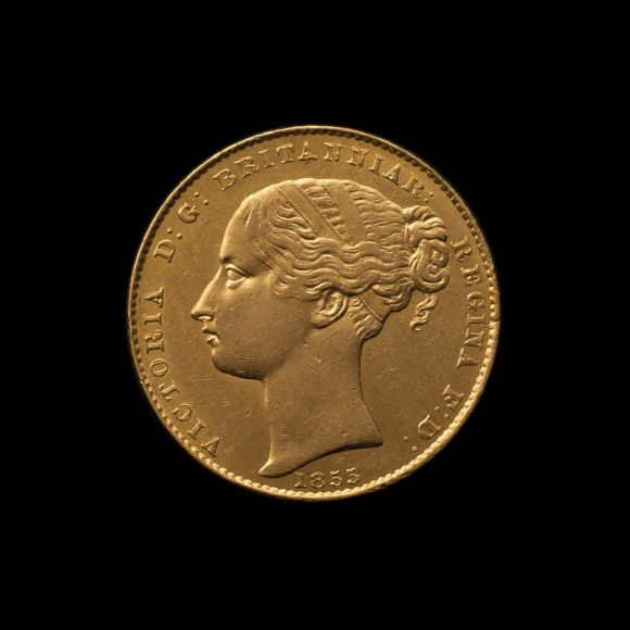 1855 Sydney Mint Sovereign gEF- aUnc obverse tech February 2019
