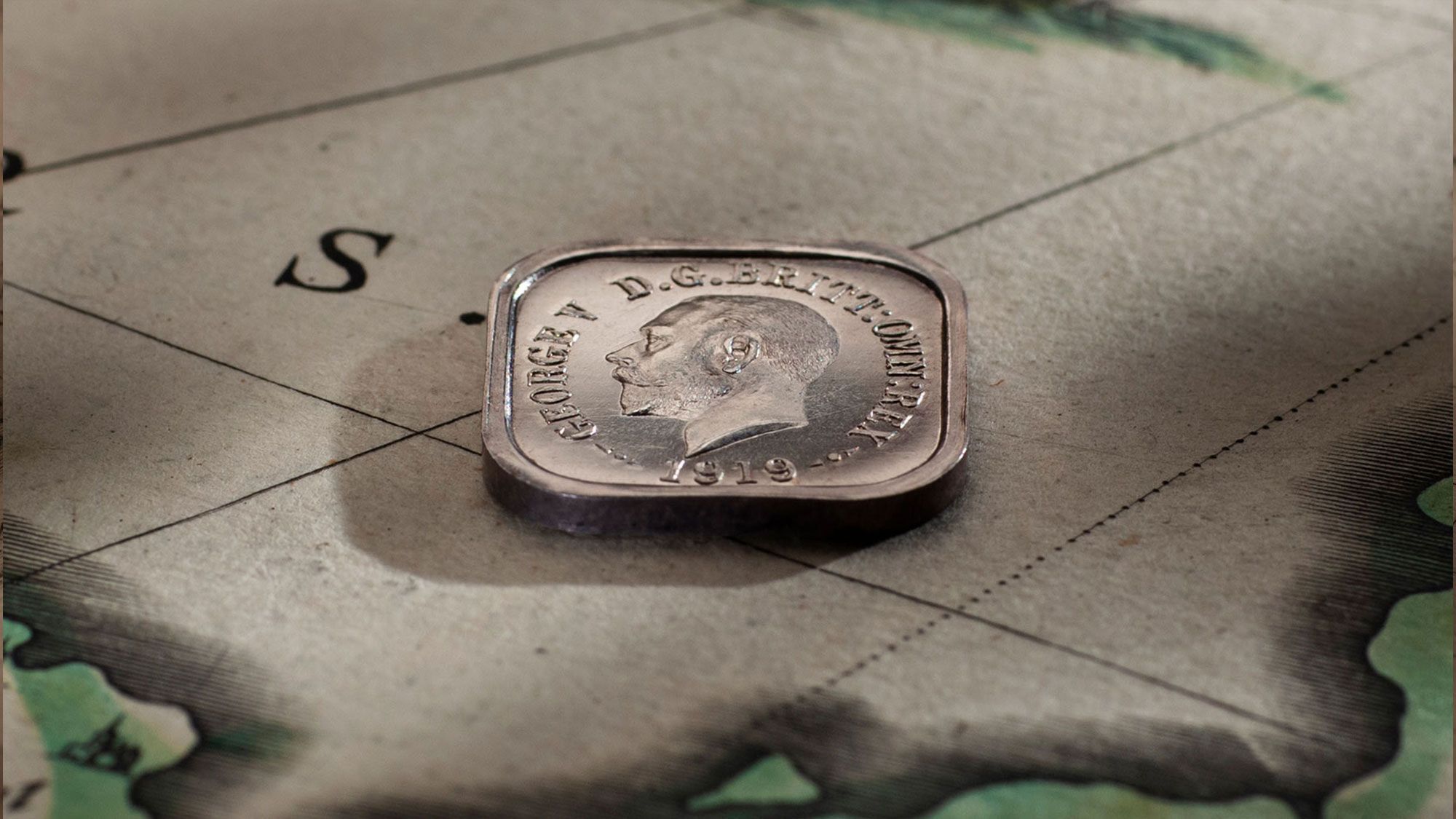 The unique 1919 Square Penny struck in Sterling Silver