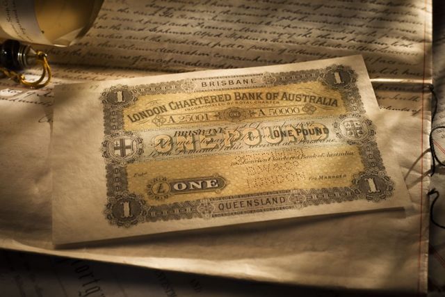 1887 London Chartered Bank of Australia One Pounds