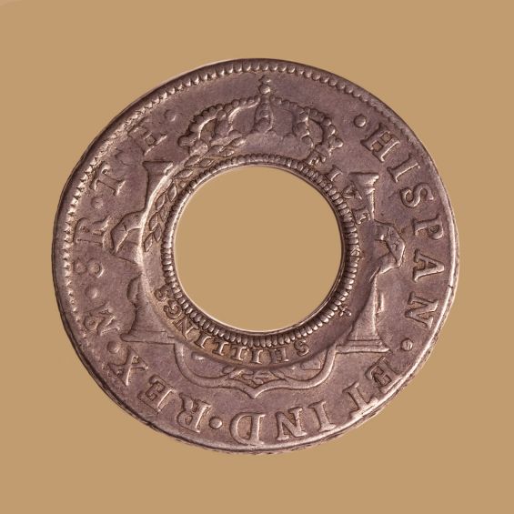 1813-Holey-Dollar-Charles-IIII-1804-Mexico-Mint-Rev-TECH-43325-November-2021