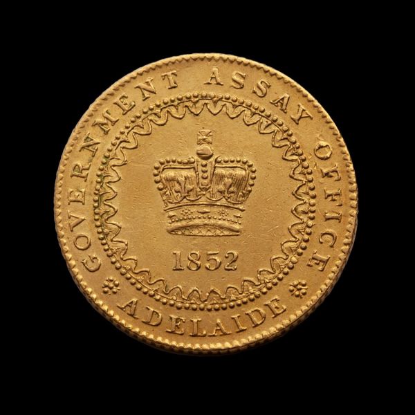 1852-Adelaide-Pound-Type-II-gEF-OBV-TECH-43323-October-2021